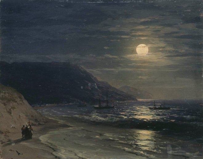 Yalta. Mountains at night - Aivazovsky