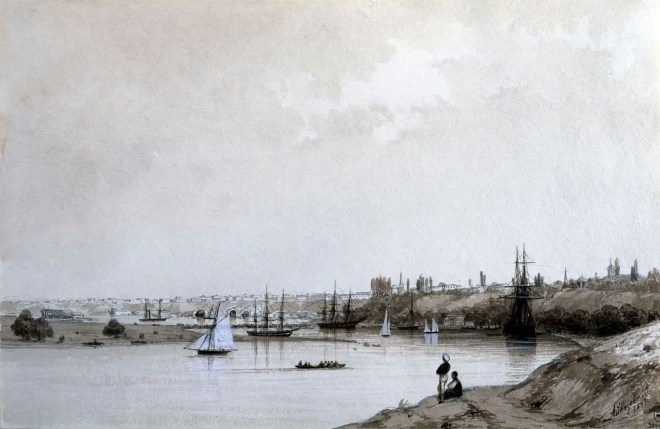 Вид на город Николаев - 1843