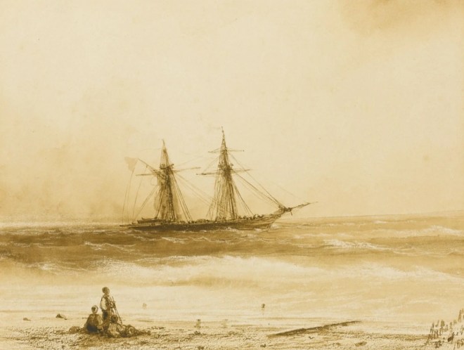 Корабль у турецкого берега - 1858