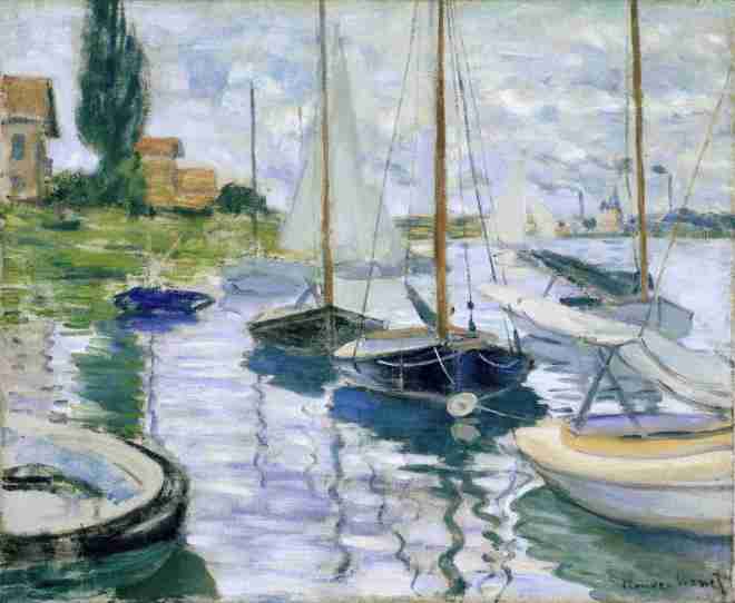 Claude Monet - Boats on the dock in petit-Genvilliers - 1872