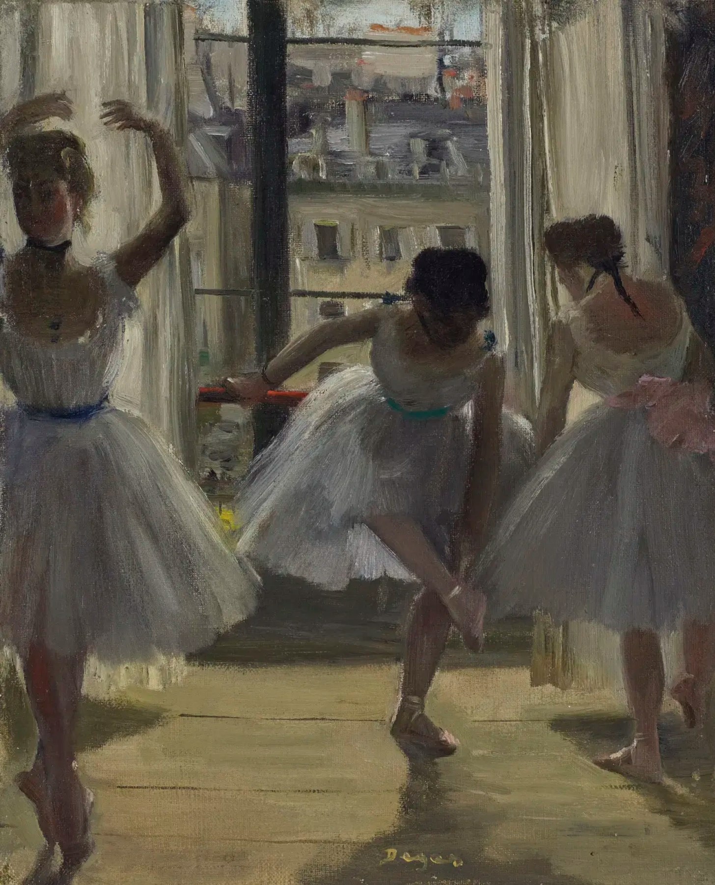 Degas - Three dancers in the rehearsal hall - 1873