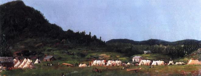 Eastman Johnson - Camp Scene at Grand Portage -1857