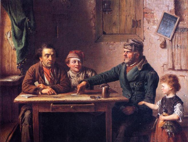 Eastman Johnson - The Card Players -1853