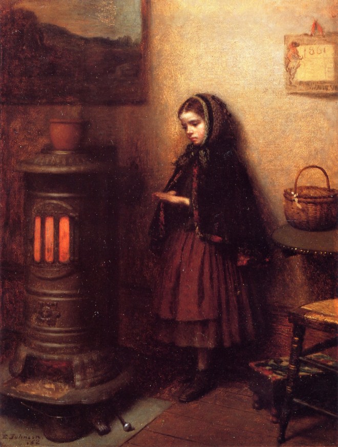 Eastman Johnson - Warming Her Hands -1862