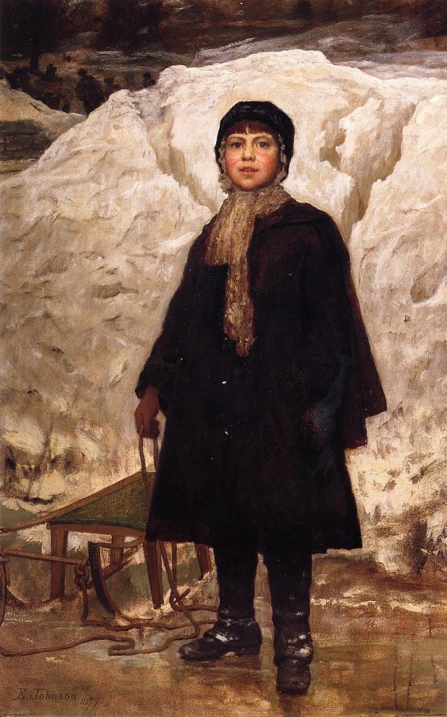 Eastman Johnson - Winter, Portrait of a Child -1879