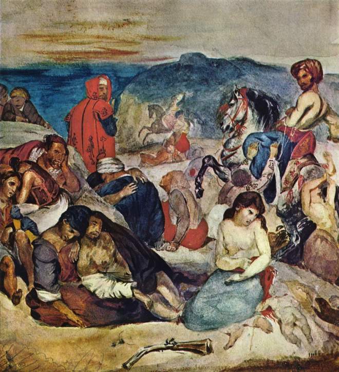 Eugene Delacroix - Massacre of Chios - 1820
