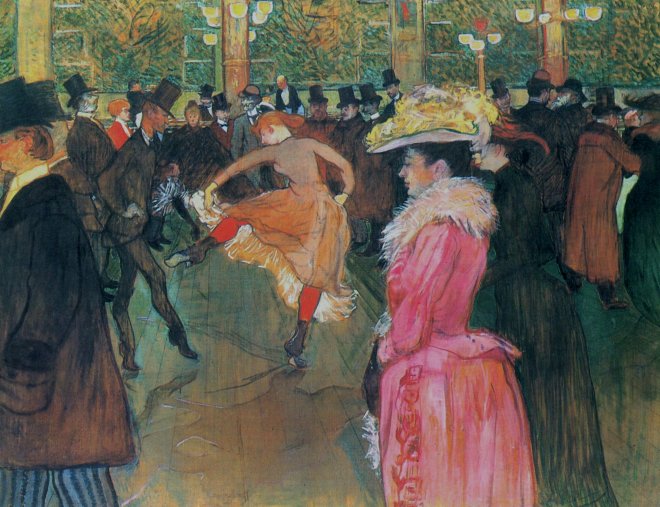 Henri de Toulouse-Lautrec - At the Moulin Rouge, The Dance-1890