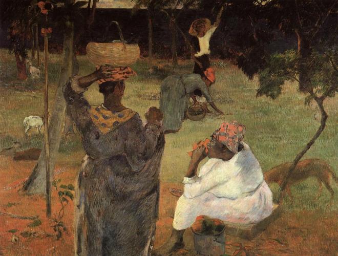 Paul Gauguin - Mango pickers (Martinique) -1887