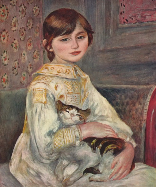 Portrait of Mademoiselle Julie Manet with a cat - 1887