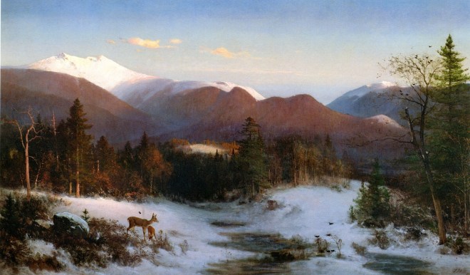 Thomas Hill - Mount Lafayette in Winter -1870