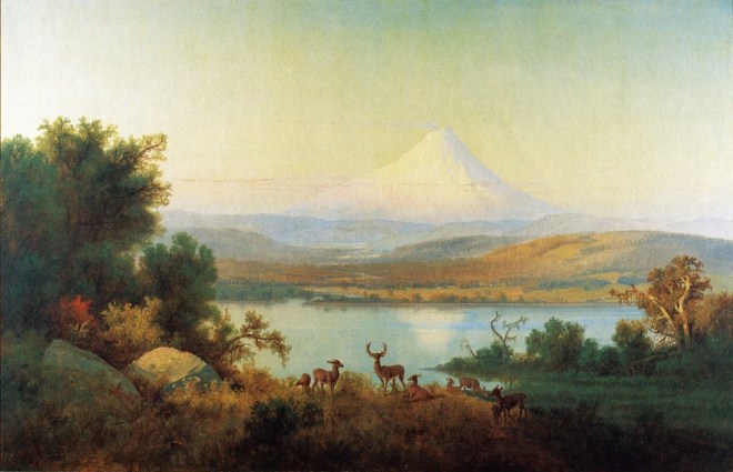 Thomas Hill - Mt. Hood Erupting-1865