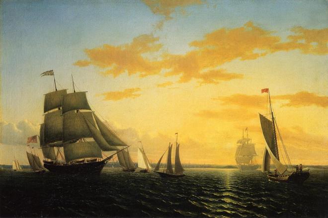William Bradford - New Bedford Harbor at Sunset -1858